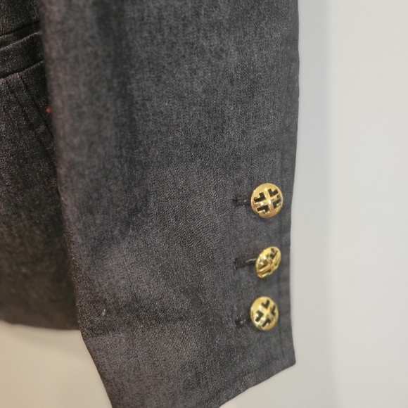 Linia By Louis Dell Olia Denim Casual Jacket Brass Buttons Lined Medium - Picture 2 of 14